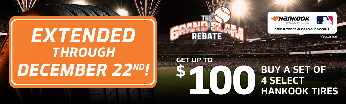 Get up to $100 when you buy a set of 4 select Hankook tires