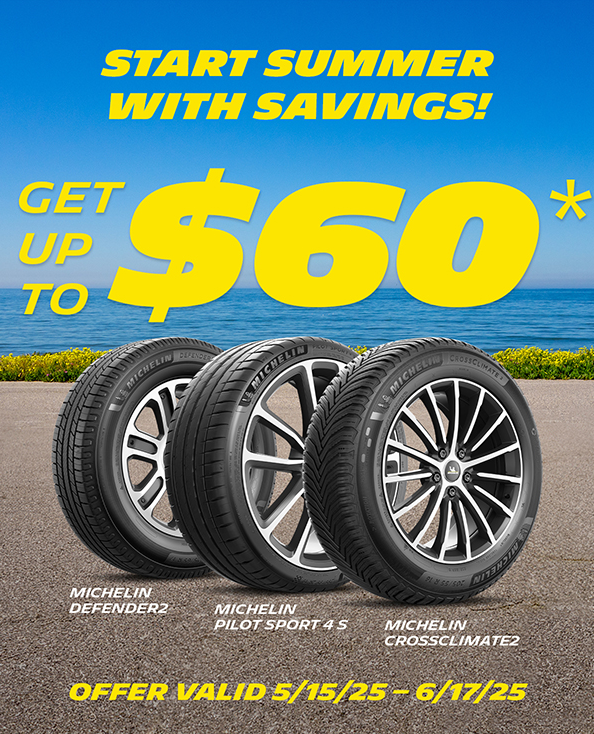 Get up to $60 when you buy a set of 4 new Michelin tires