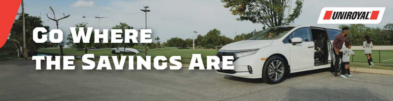 Get up to $100 back on qualifying purchase of 4 Uniroyal tires