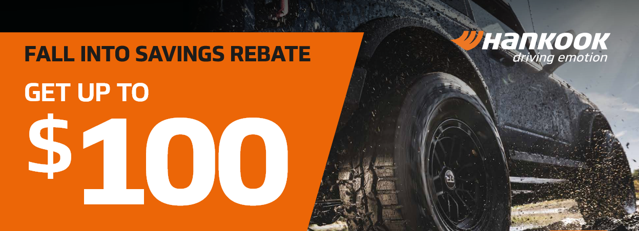 Get up to $100 when you buy a set of 4 select Hankook tires