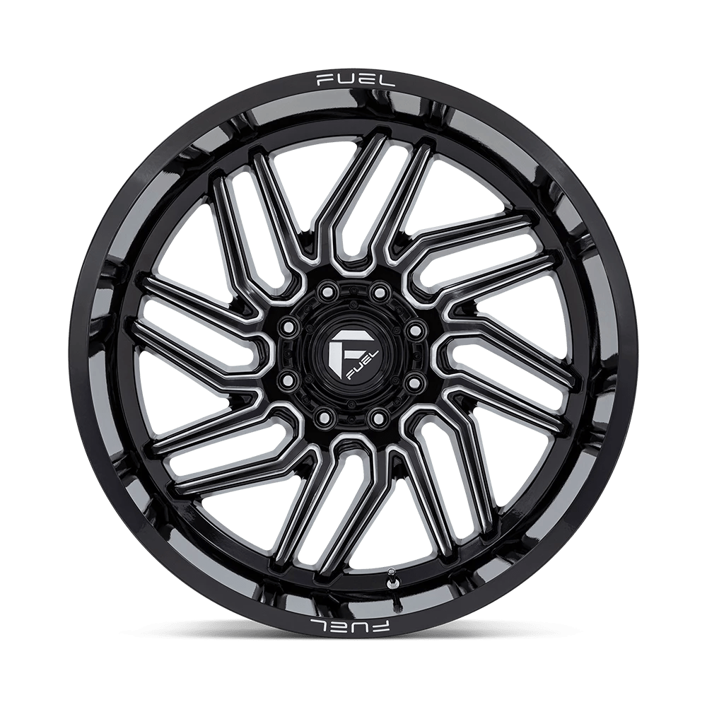 Fuel 1PC D807 HURRICANE 22X12 6X135 -44 GLOSS BLK MILLED Wheel Rim (QTY ...