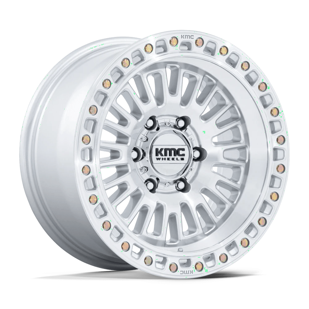 KMC Jeep Wrangler Machete Crawl Machined Wheel; 17x9; -38mm Offset  KM22979050538N (07-18 Jeep Wrangler JK) - Free Shipping