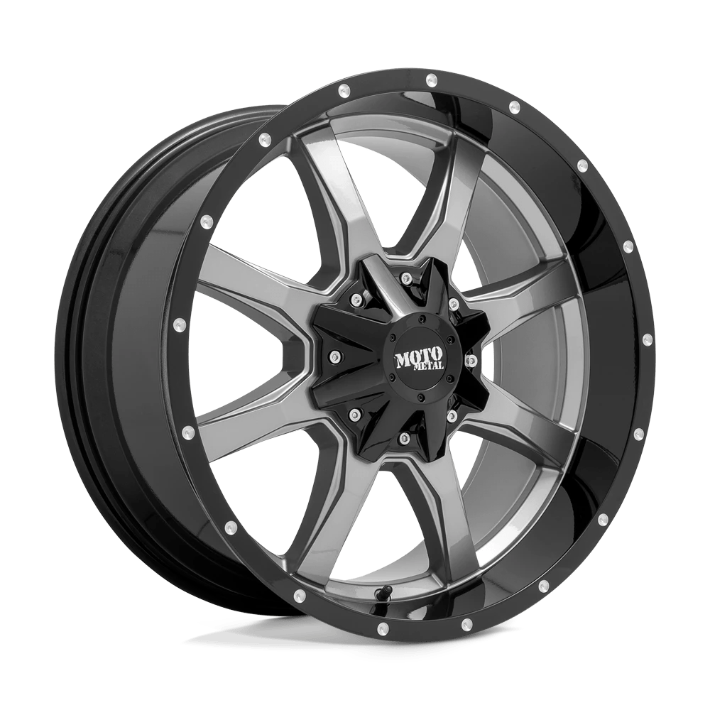 Moto Metal MO970 - 20X9 +00 Gloss Gray Center w/ Gloss Black Lip - Best ...