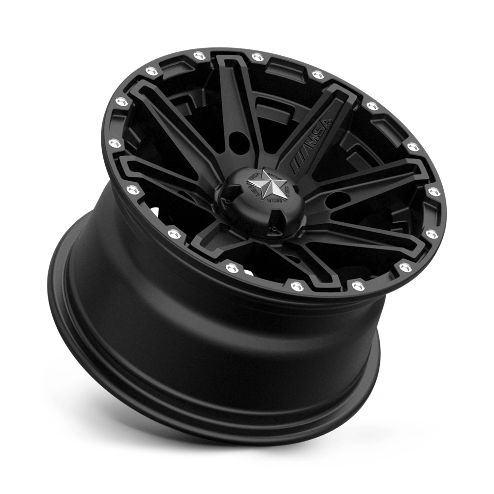 MSA Offroad Wheels M33 CLUTCH - 15X7 +10 Satin Black - Best Wheels Online