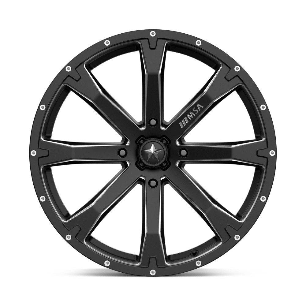 MSA Offroad Wheels M42 BOUNTY - 20X7 +10 Satin Black Milled - Best ...