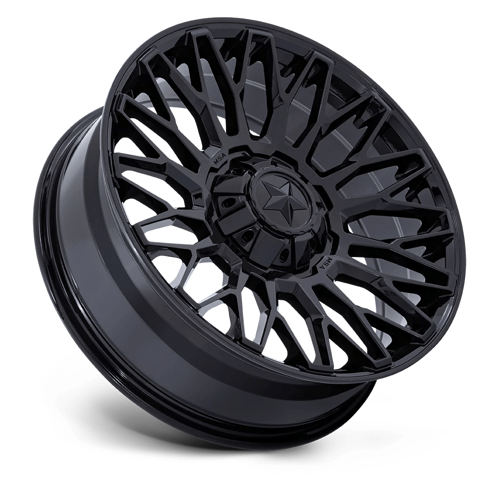 MSA Offroad Wheels M50 CLUBBER - 15X7 +10 Gloss Black - Best Wheels Online